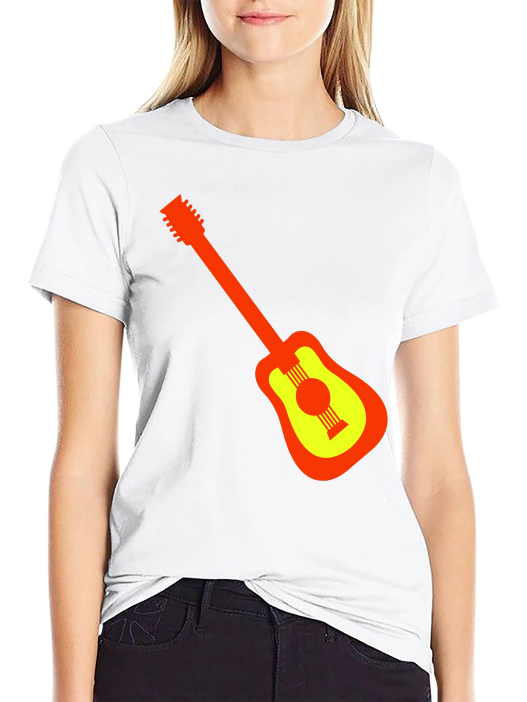 Guitar Graphic Black T-Shirt - Stylish Music Lover Tee