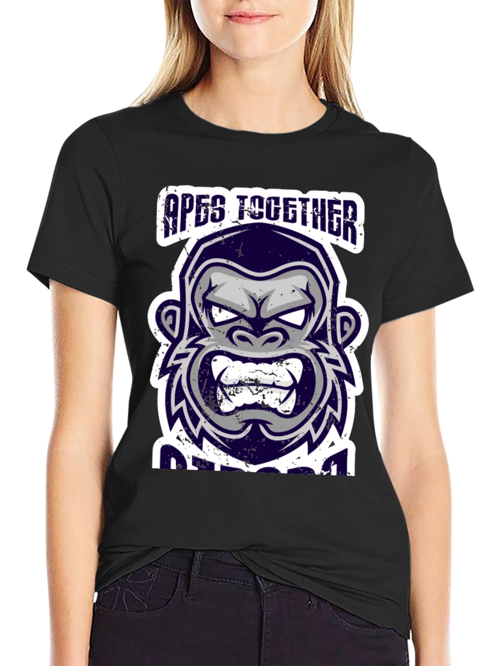 Apes Together Strong Graphic Tee - Black