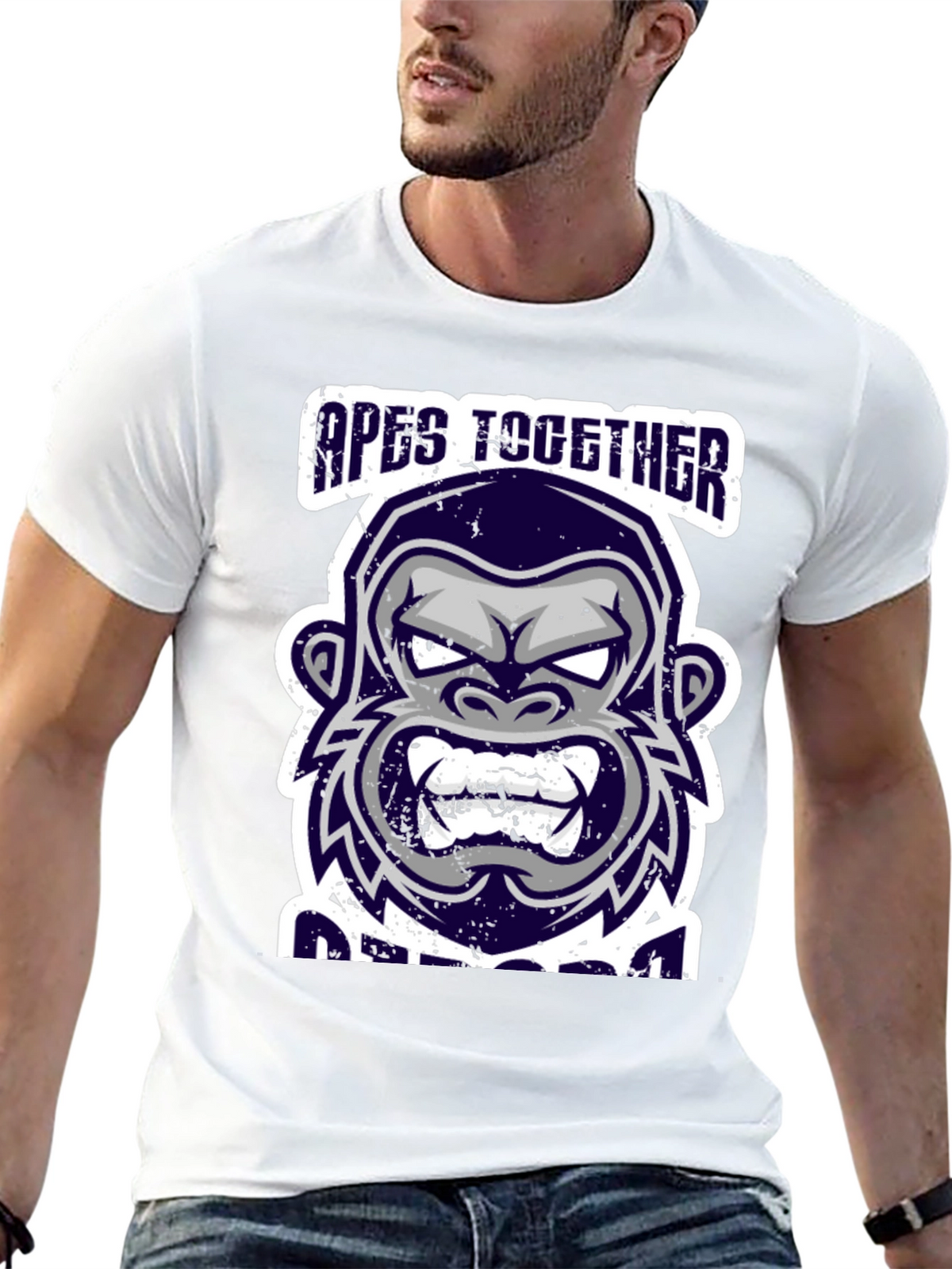 Apes Together Strong Graphic Tee - Black
