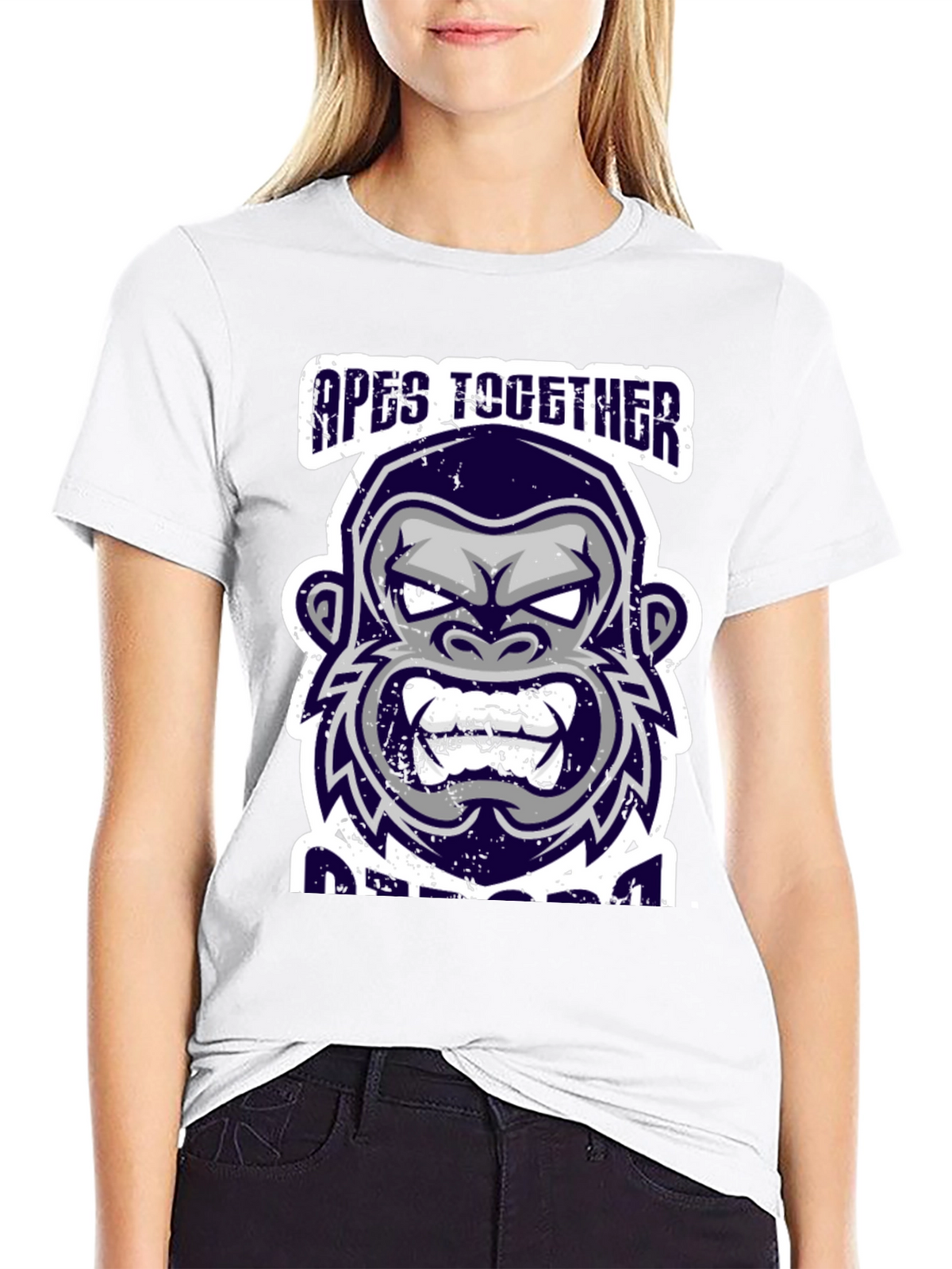 Apes Together Strong Graphic Tee - Black