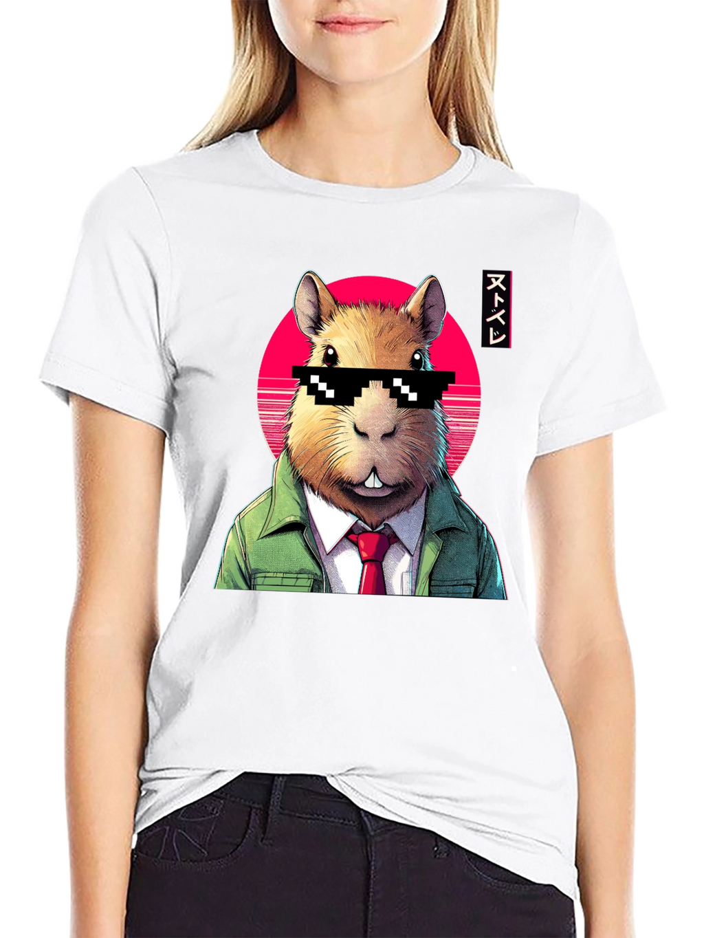 Capybara Pixel Shades Graphic Tee