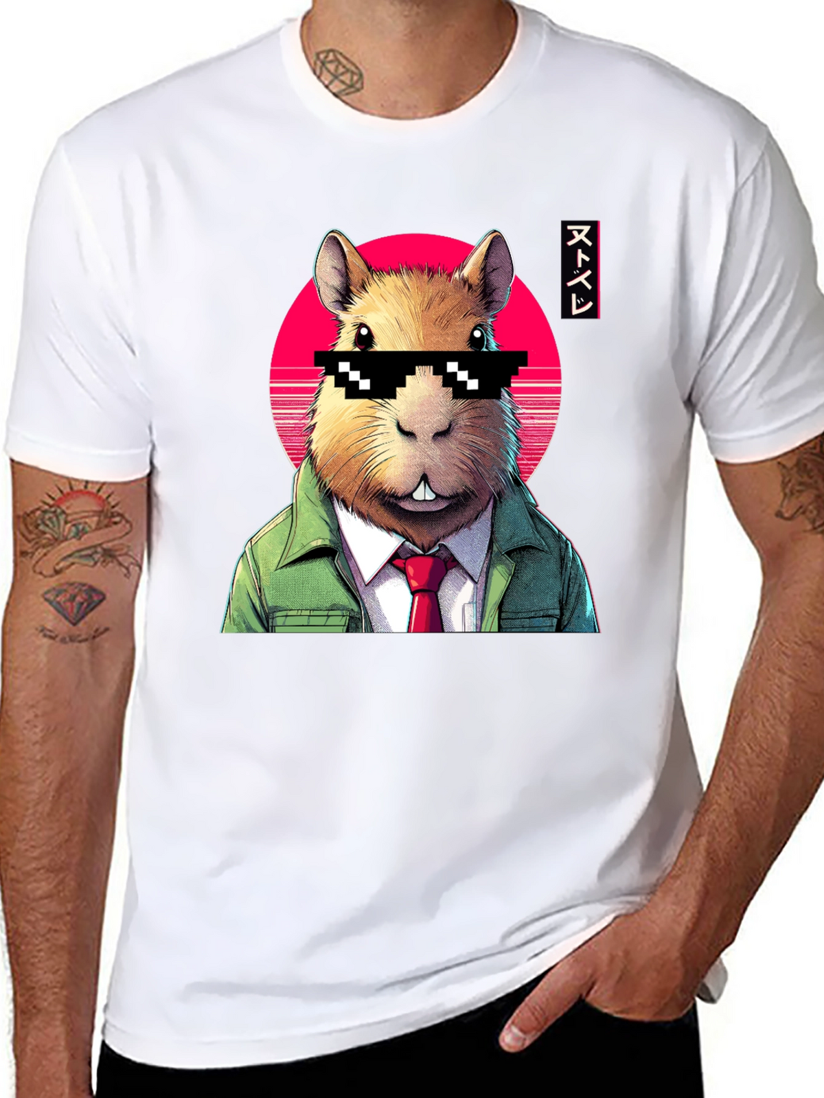 Capybara Pixel Shades Graphic Tee