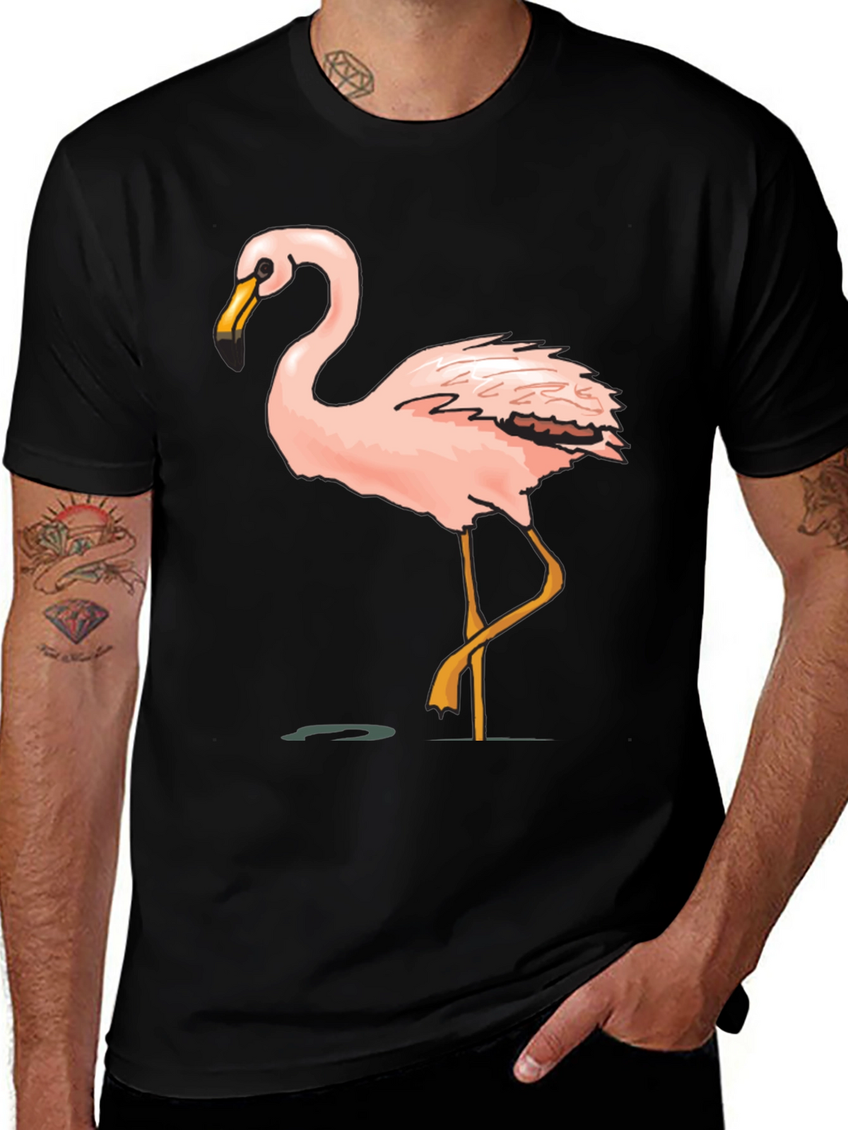 Black Flamingo Graphic Tee