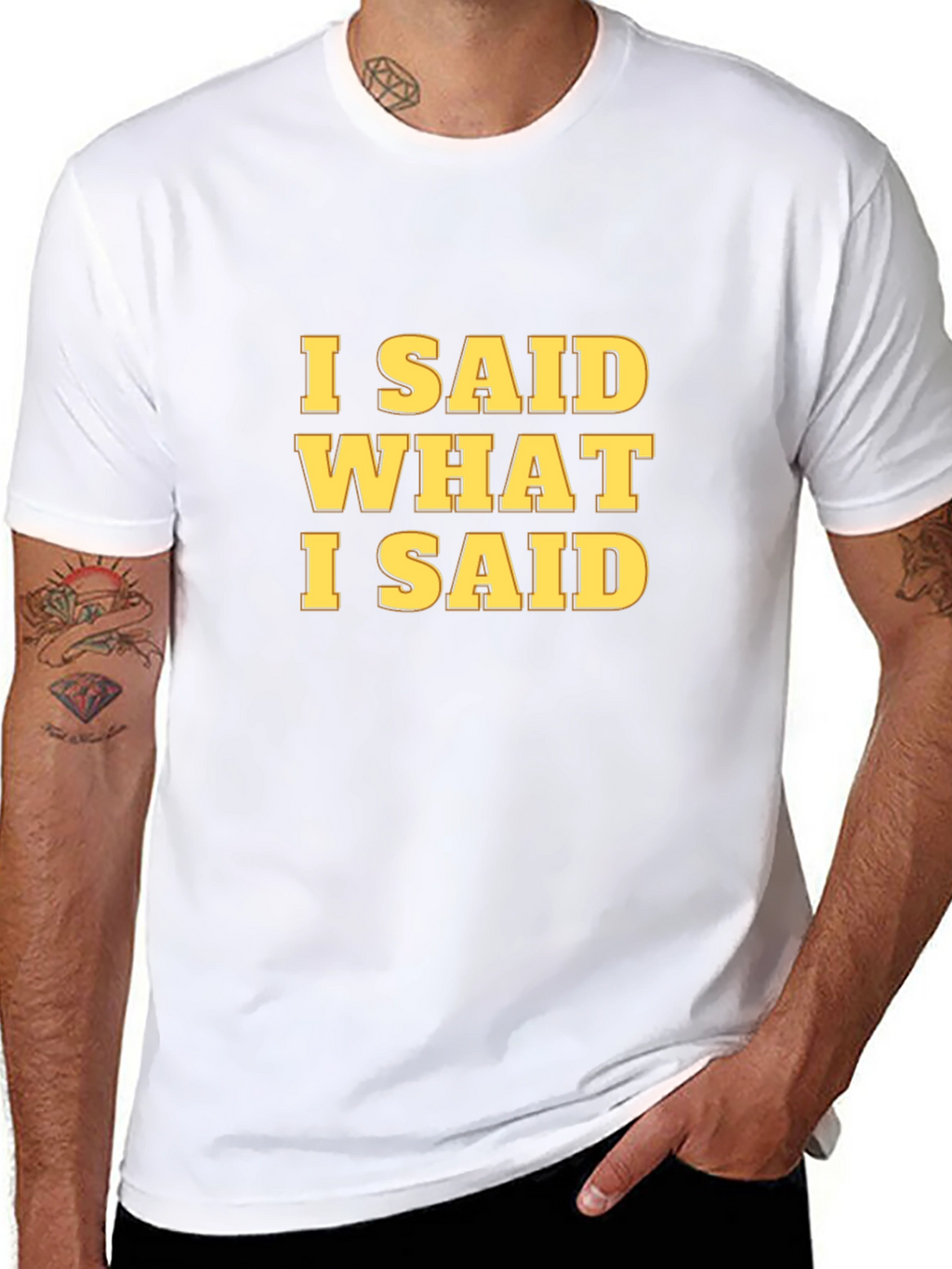 I Said What I Said Graphic Tee - Black