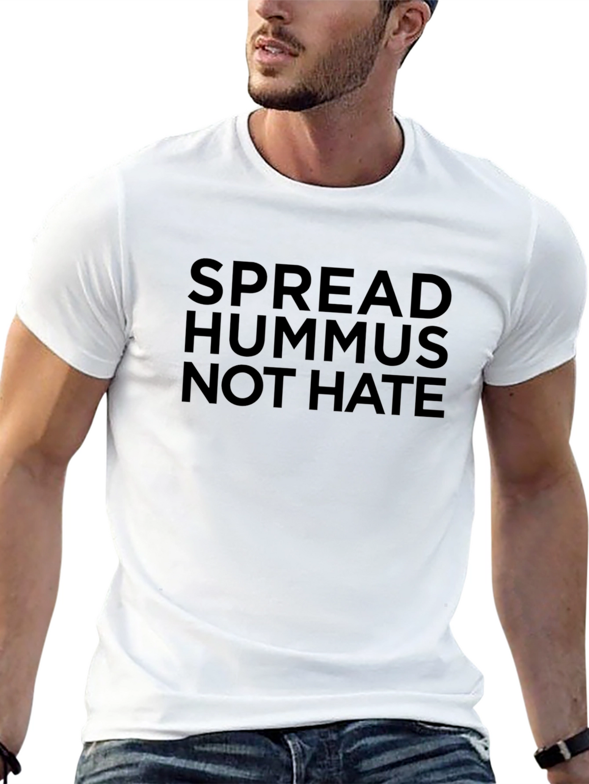 Spread Hummus Not Hate Graphic Tee