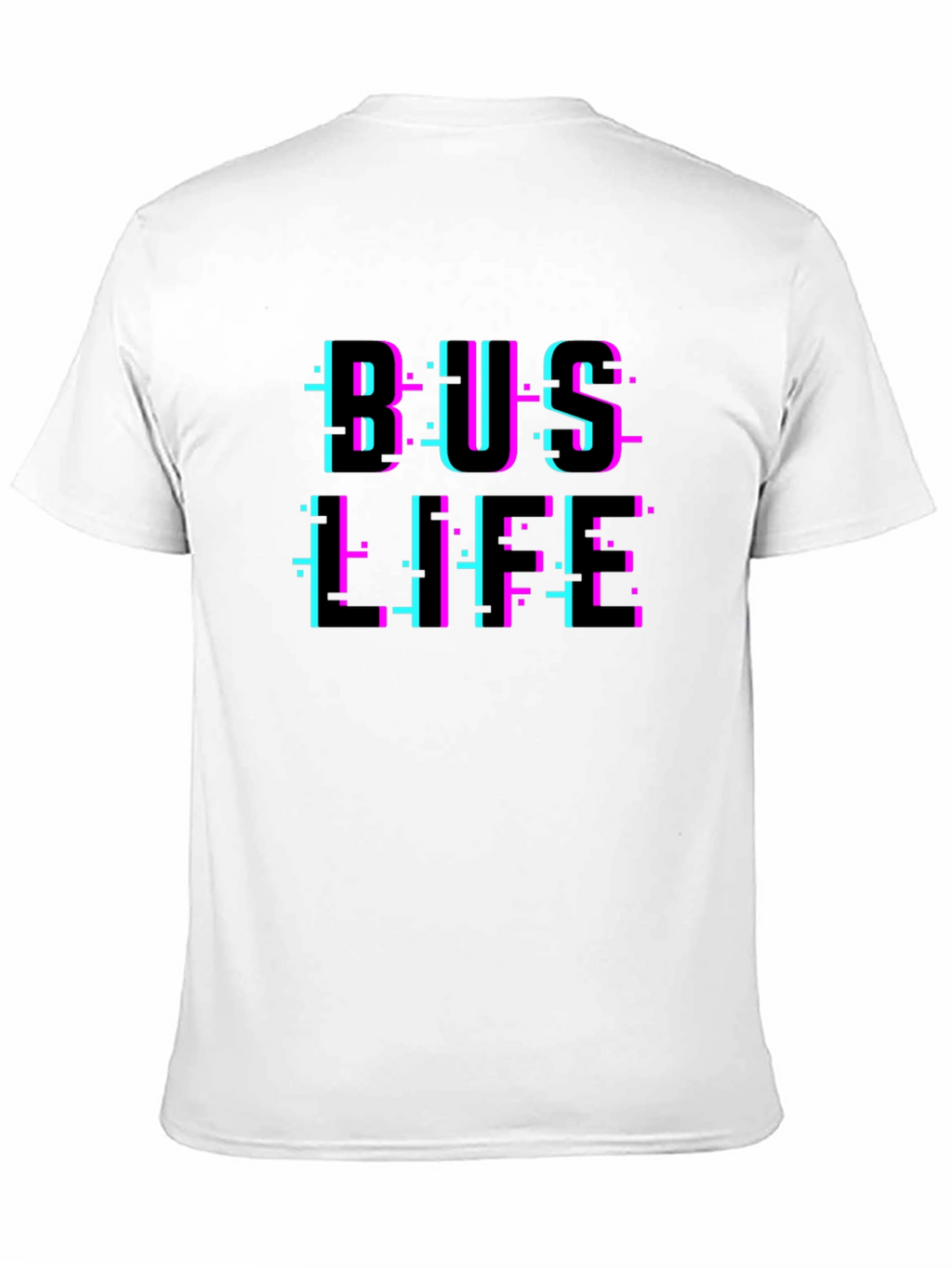 BUS LIFE Glitch Black T-Shirt