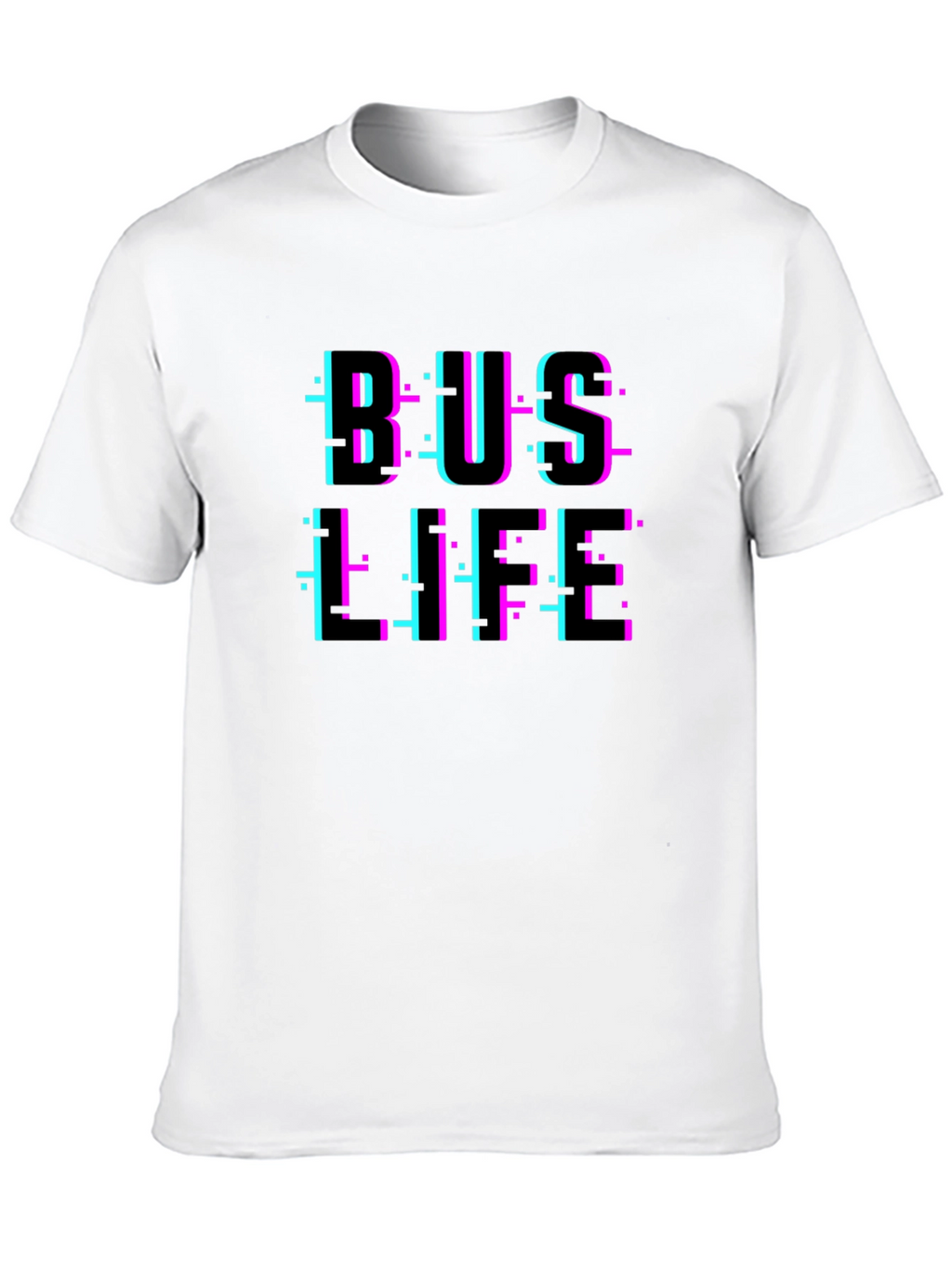 BUS LIFE Glitch Black T-Shirt