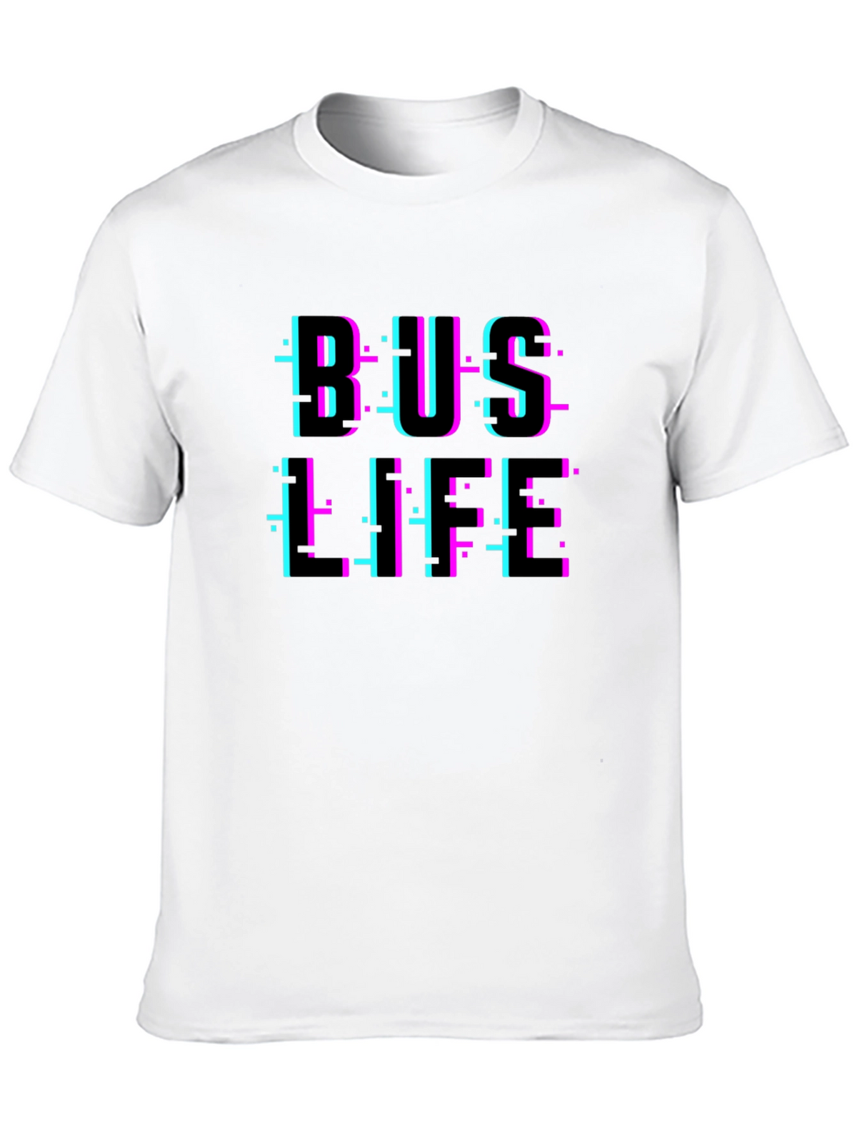 BUS LIFE Glitch Black T-Shirt