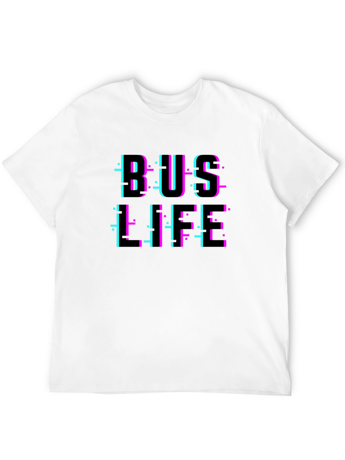 BUS LIFE Glitch Black T-Shirt