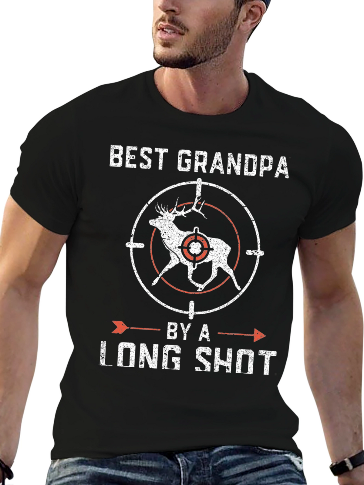 Best Grandpa Hunting Graphic Tee
