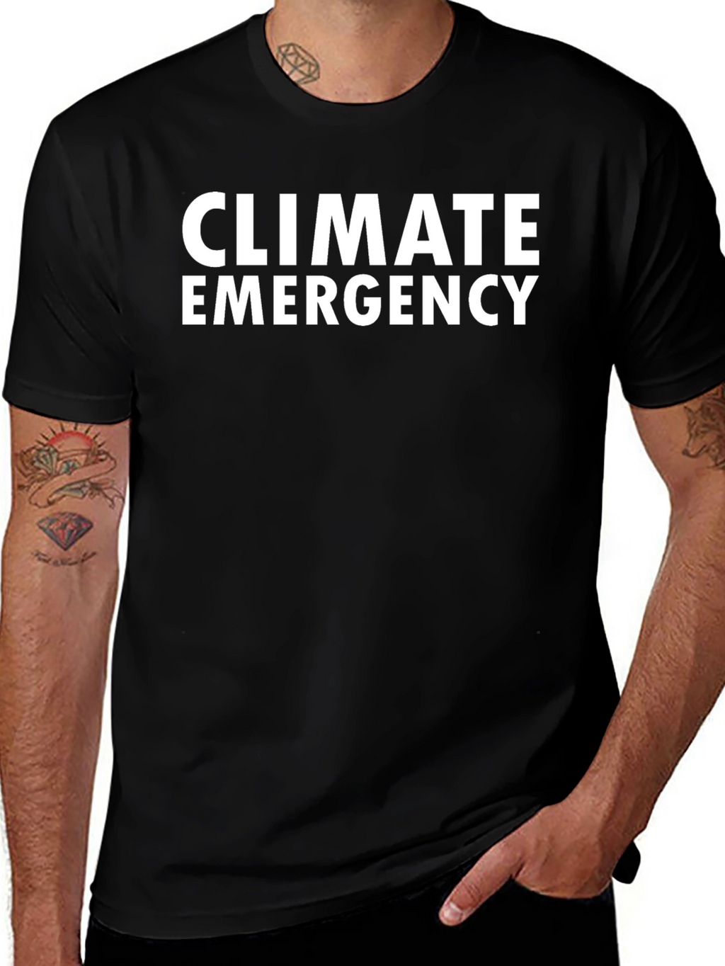 Climate Emergency Black T-Shirt