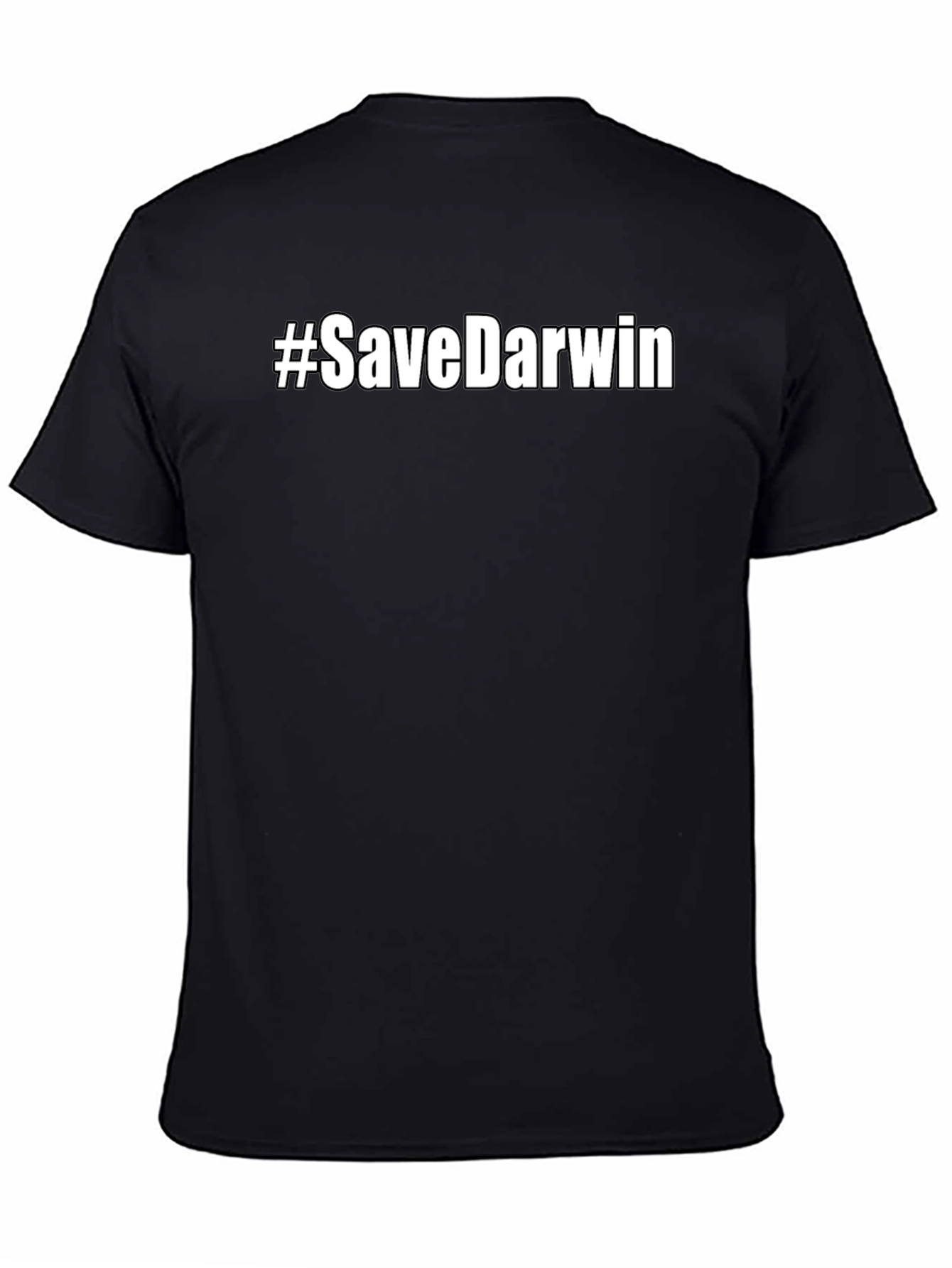 #SaveDarwin Black Graphic Tee - Mens Short Sleeve Crew Neck T-Shirt