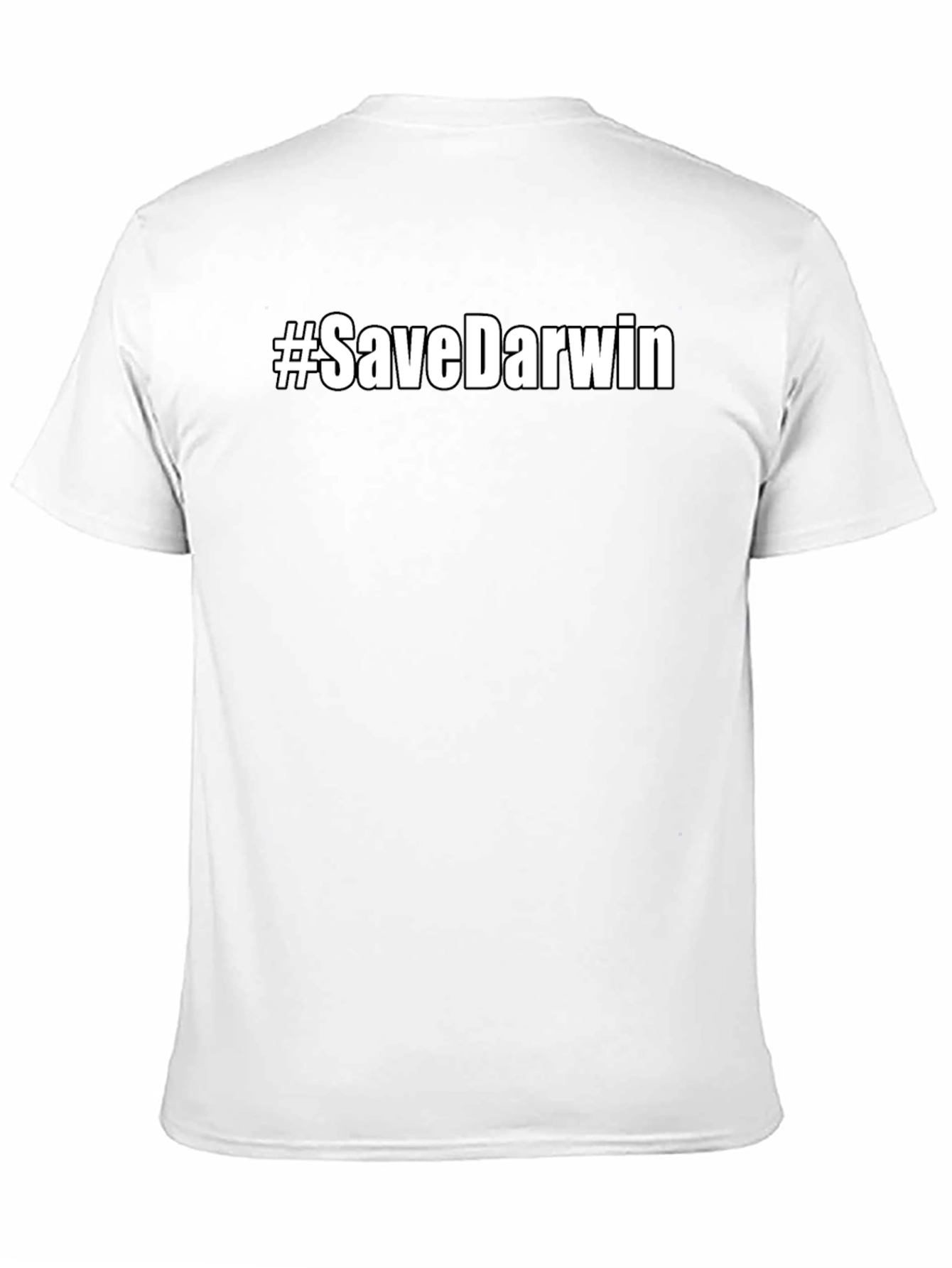 #SaveDarwin Black Graphic Tee - Mens Short Sleeve Crew Neck T-Shirt