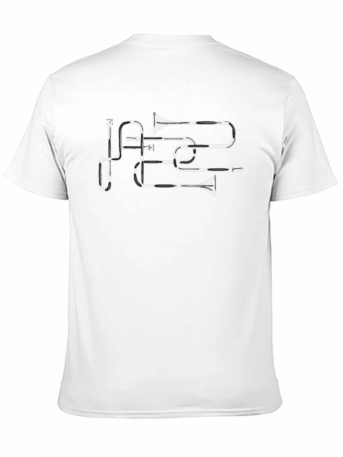 Trombone Art Tee - Music Lovers Black T-Shirt
