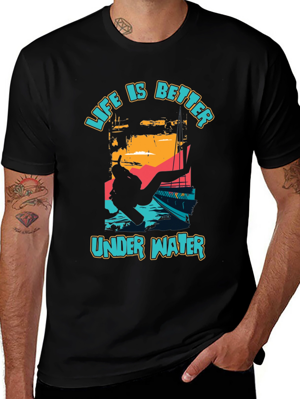 Life is Better Underwater Scuba Diving T-Shirt