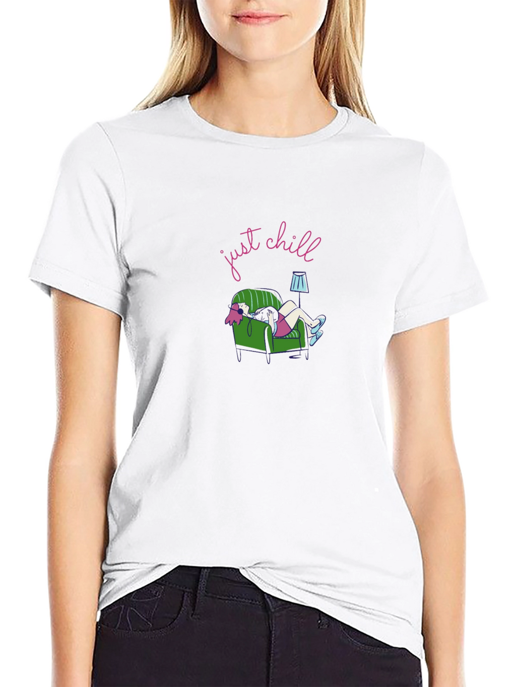 Just Chill Graphic Tee - Black Comfort