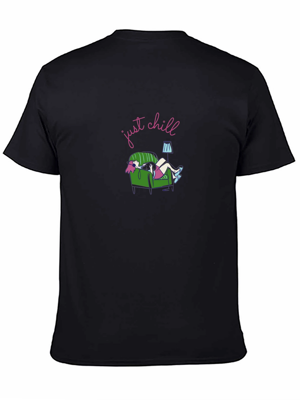 Just Chill Graphic Tee - Black Comfort