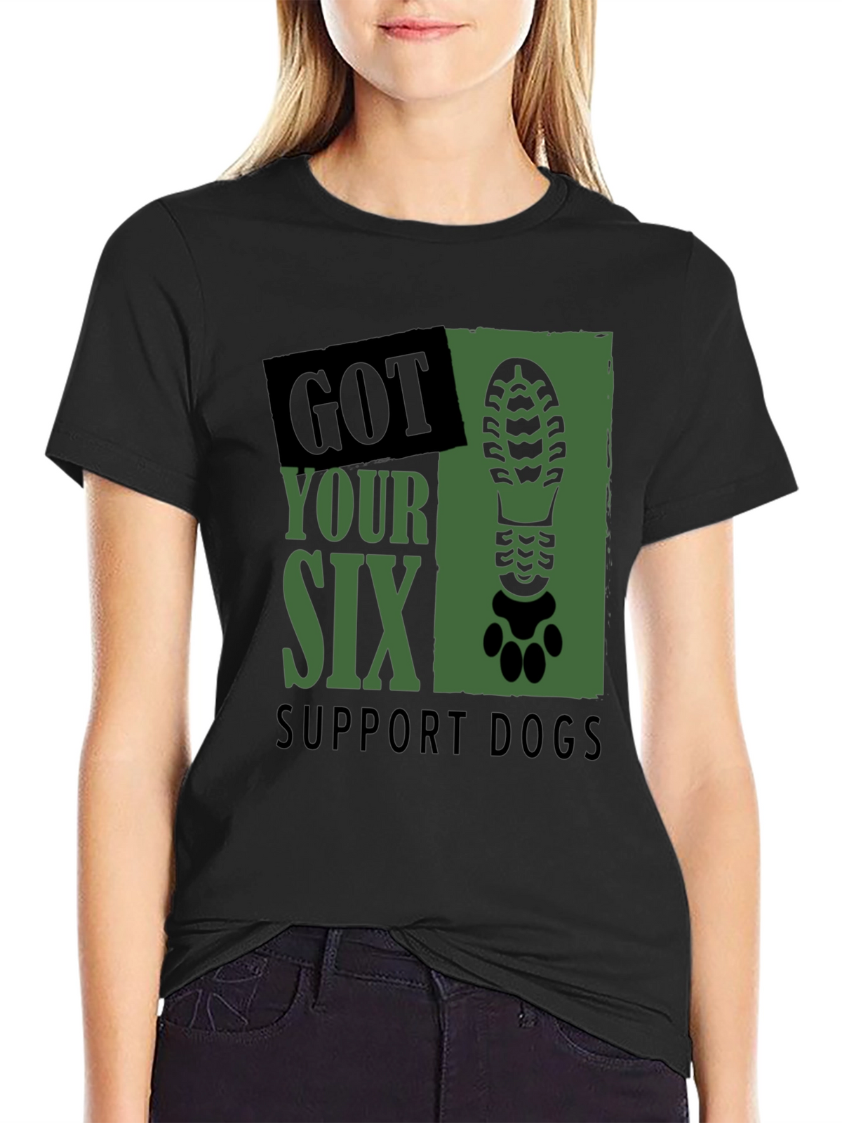 Got Your Six Support Dogs Graphic T-Shirt