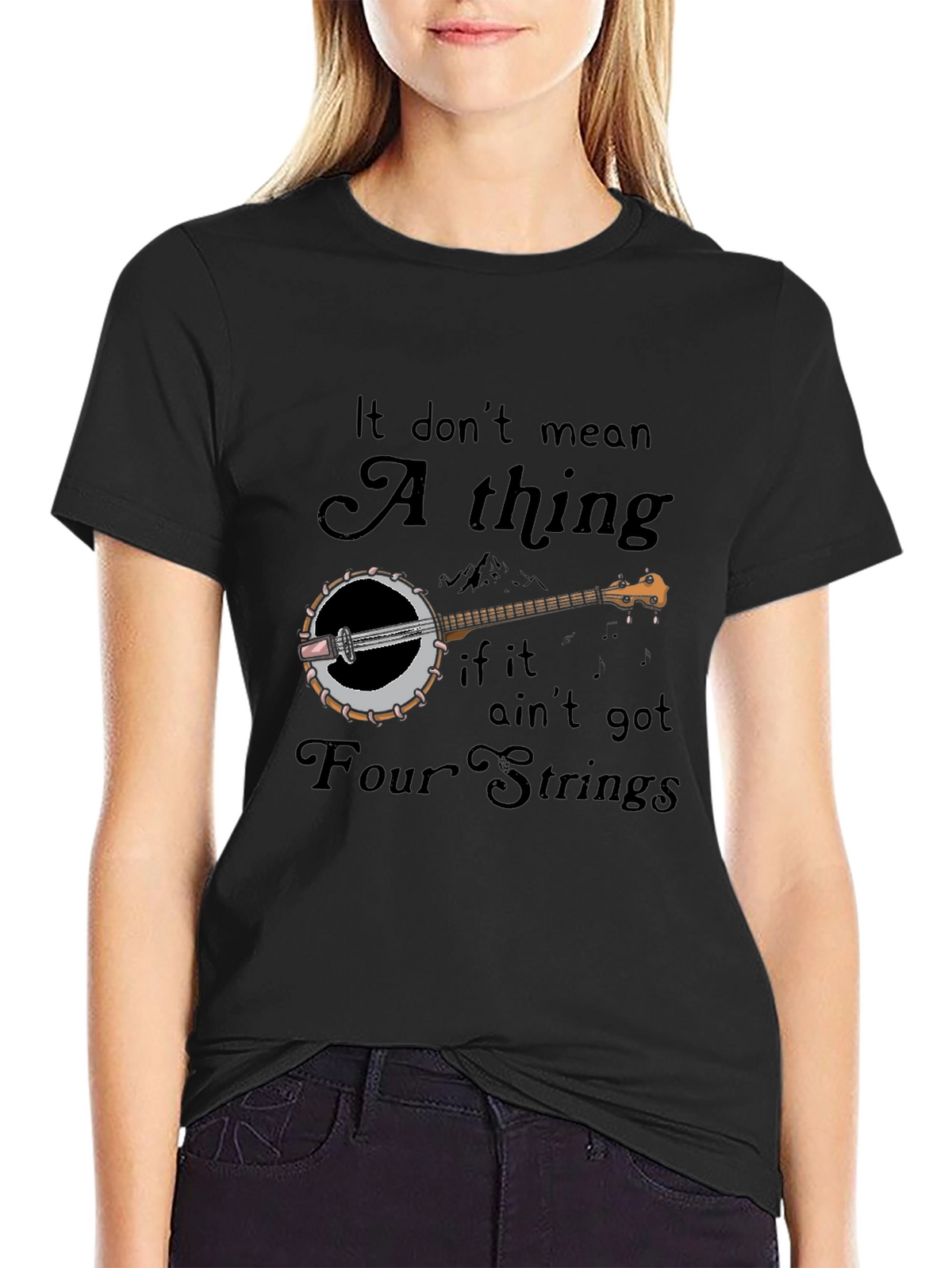 Four String Banjo Graphic T-Shirt