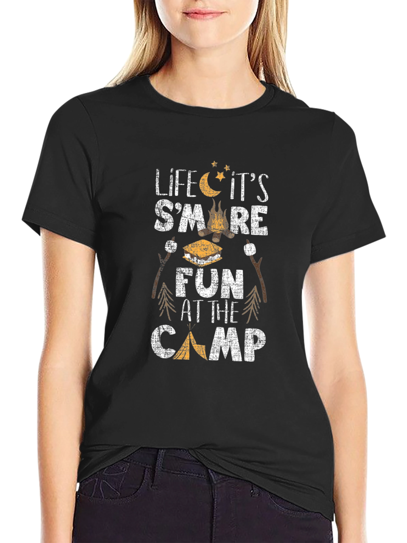 Camping Smore Fun Graphic T-Shirt