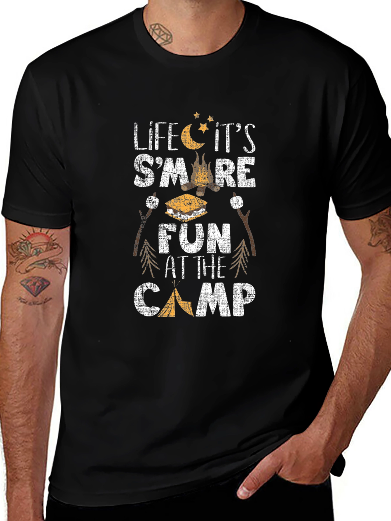 Camping Smore Fun Graphic T-Shirt