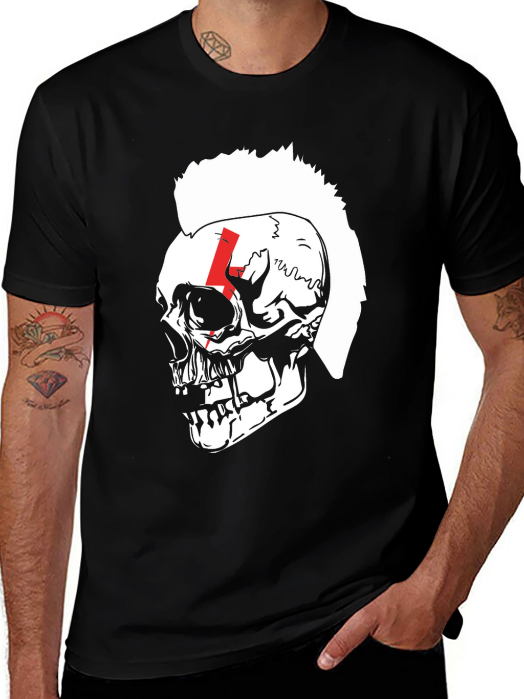 Skull Punk T-Shirt - Bold Graphic Tee