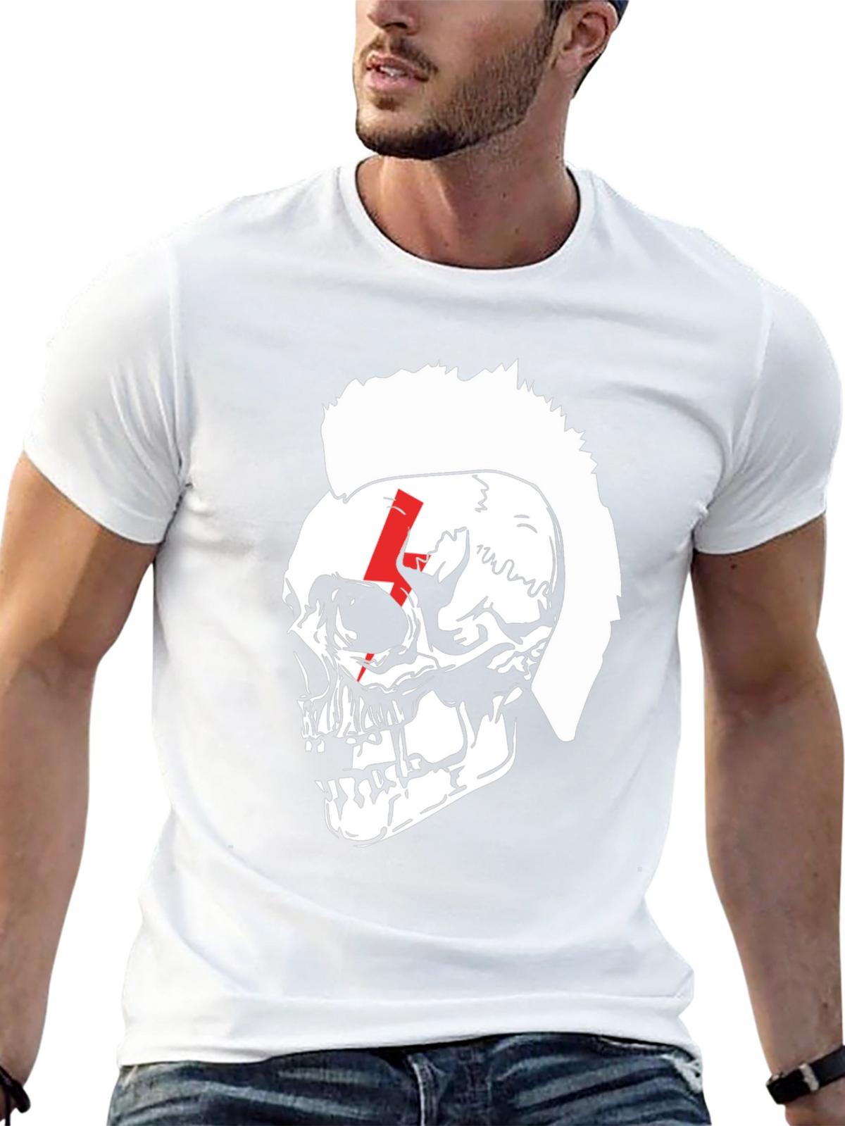 Skull Punk T-Shirt - Bold Graphic Tee