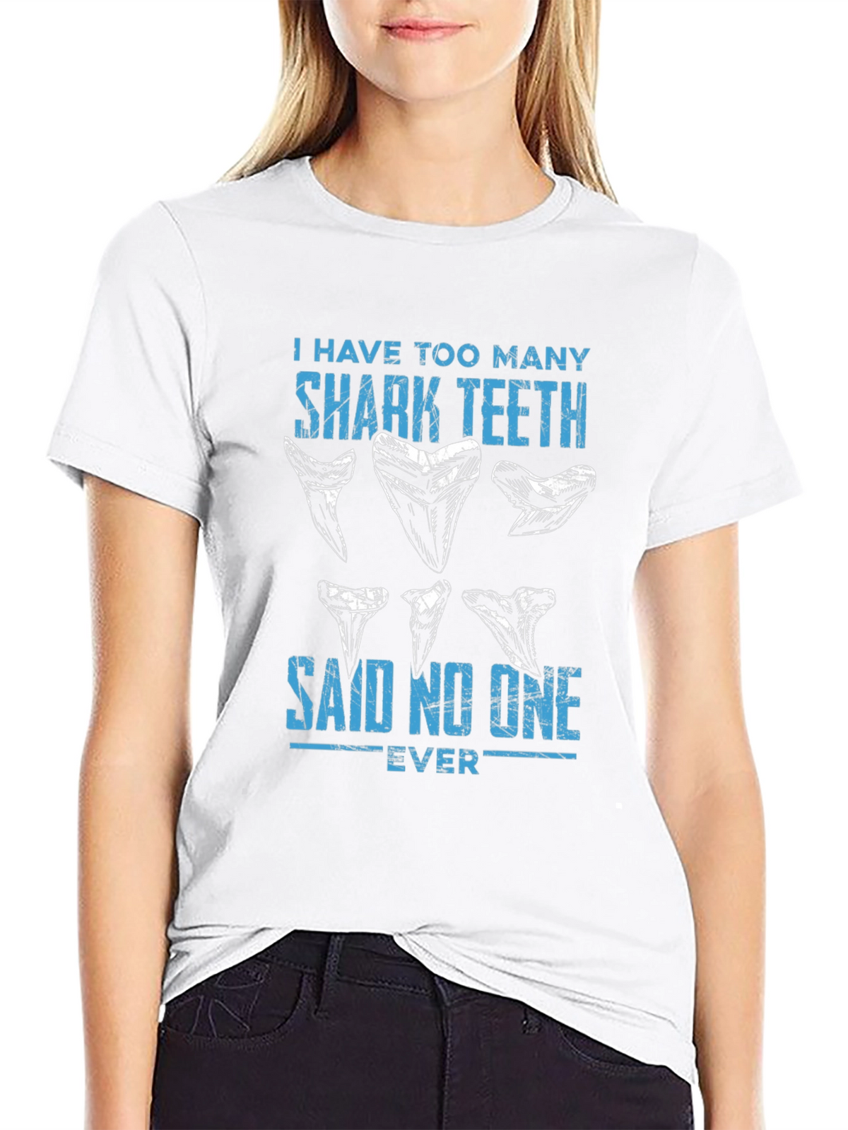 Shark Teeth T-Shirt - Novelty Graphic Tee
