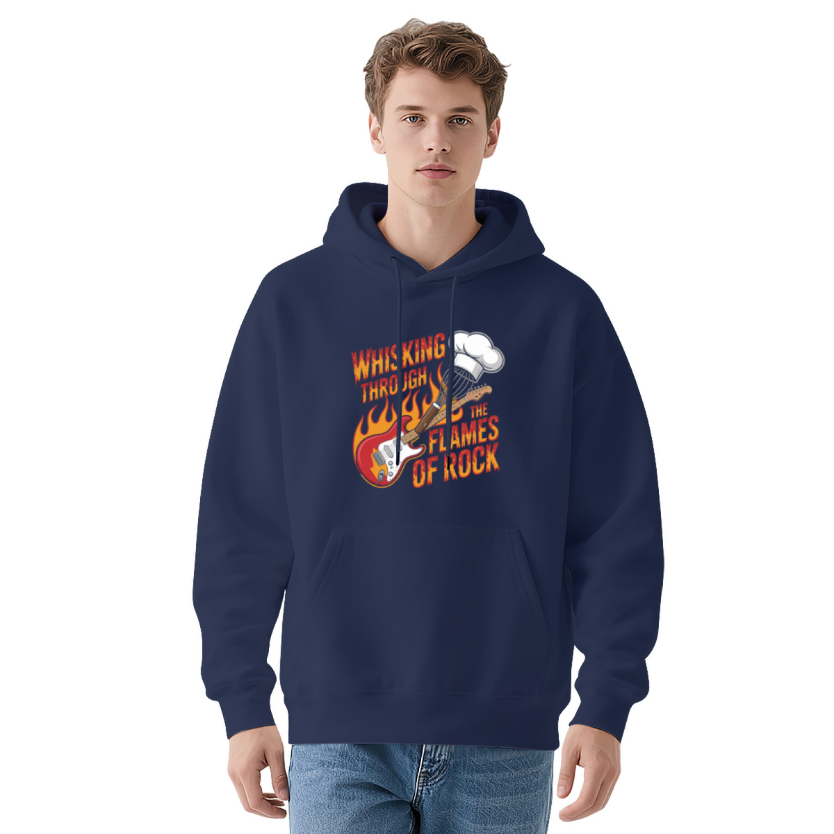 Rock Guitar Flames Hoodie