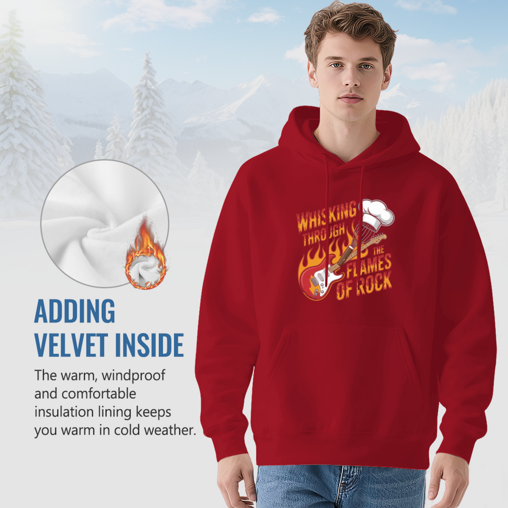 Rock Guitar Flames Hoodie