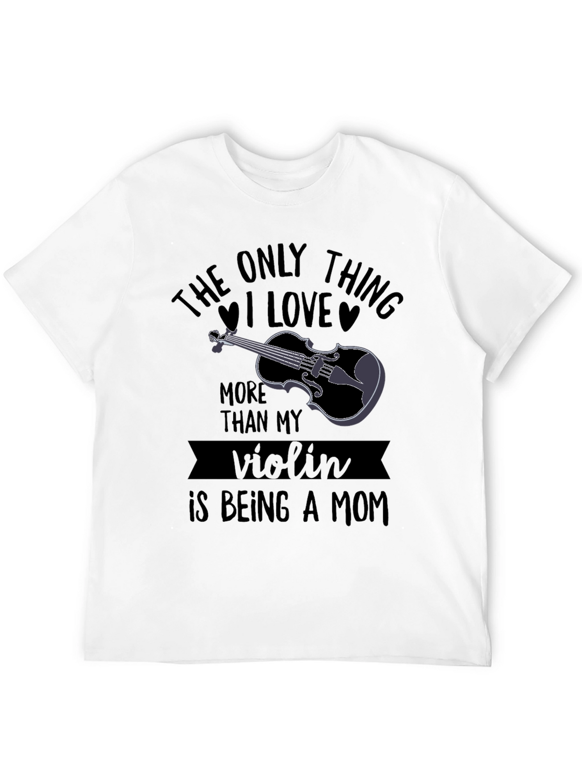 Violin Mom Graphic Tee - Black T-Shirt