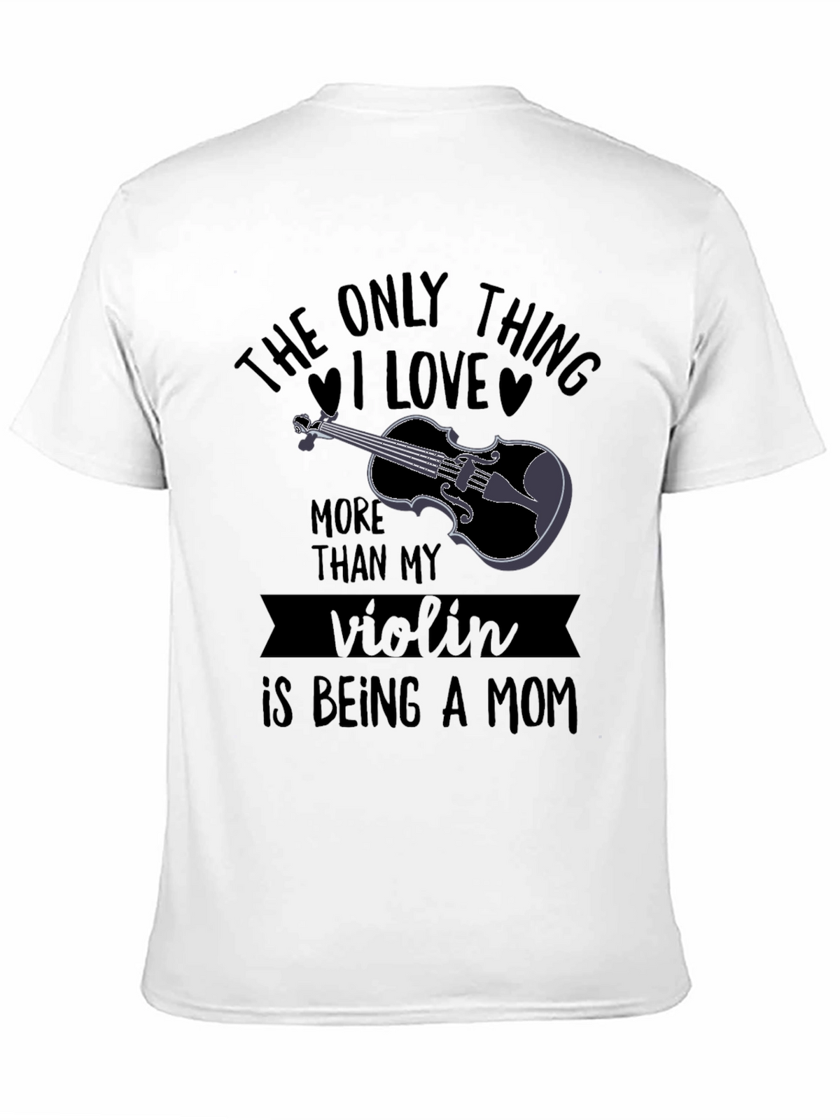 Violin Mom Graphic Tee - Black T-Shirt