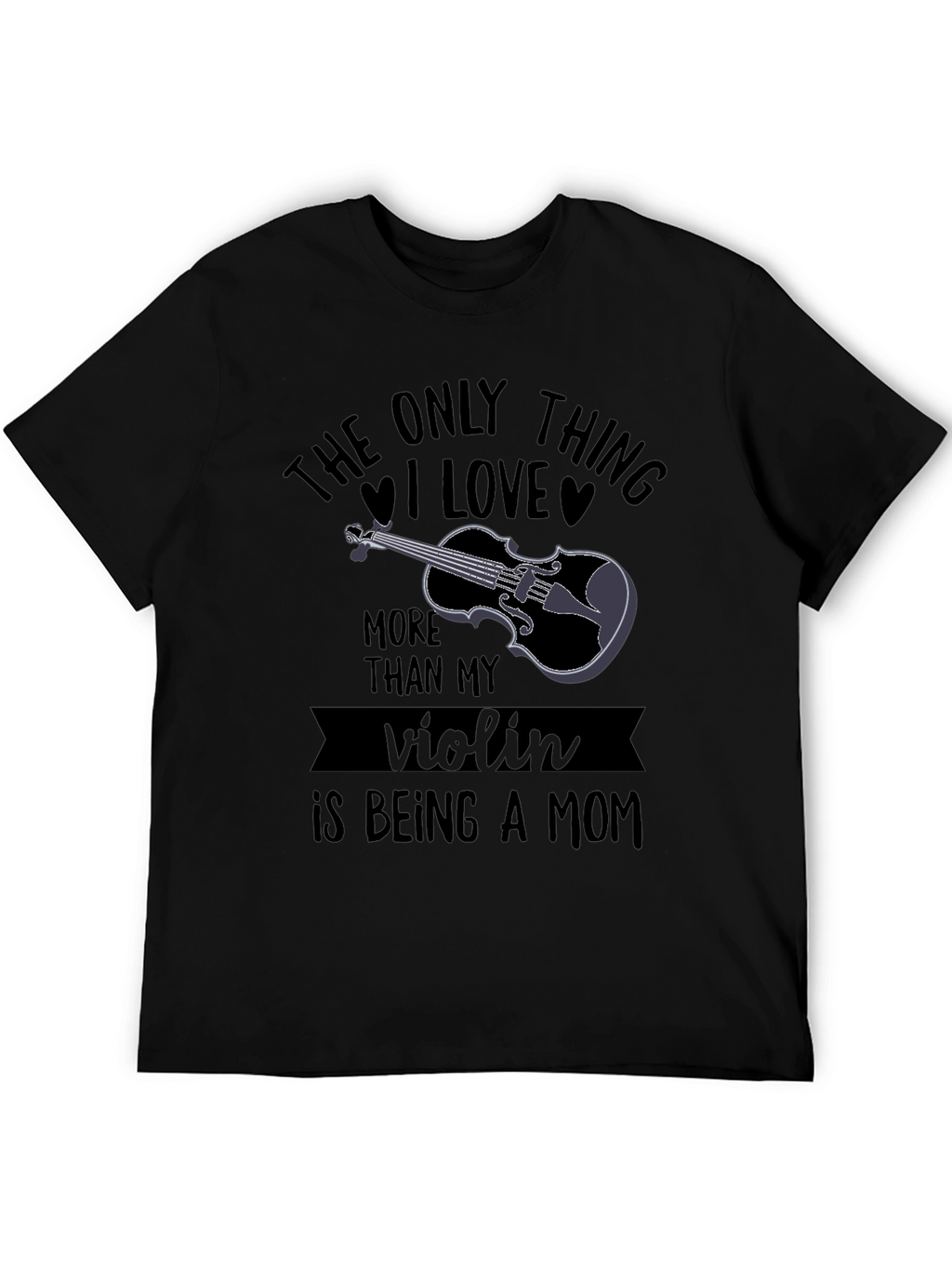 Violin Mom Graphic Tee - Black T-Shirt