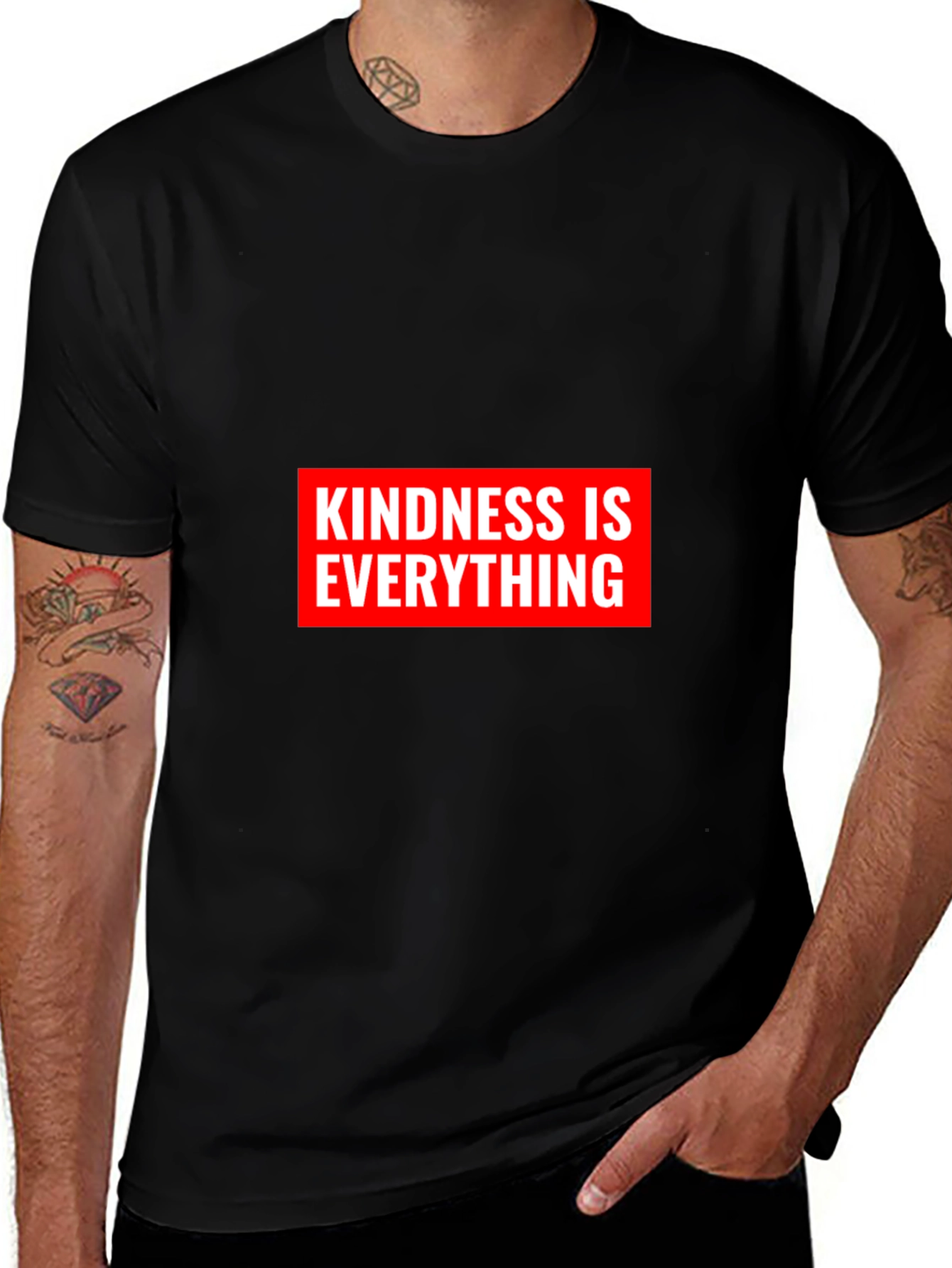 Kindness Is Everything Black Graphic T-Shirt