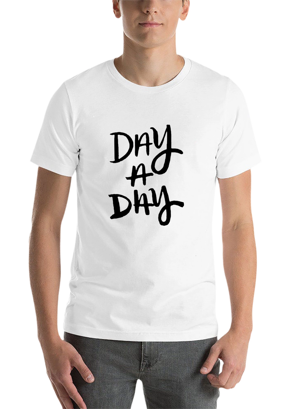 Day A Day Black Graphic Tee Casual Wear
