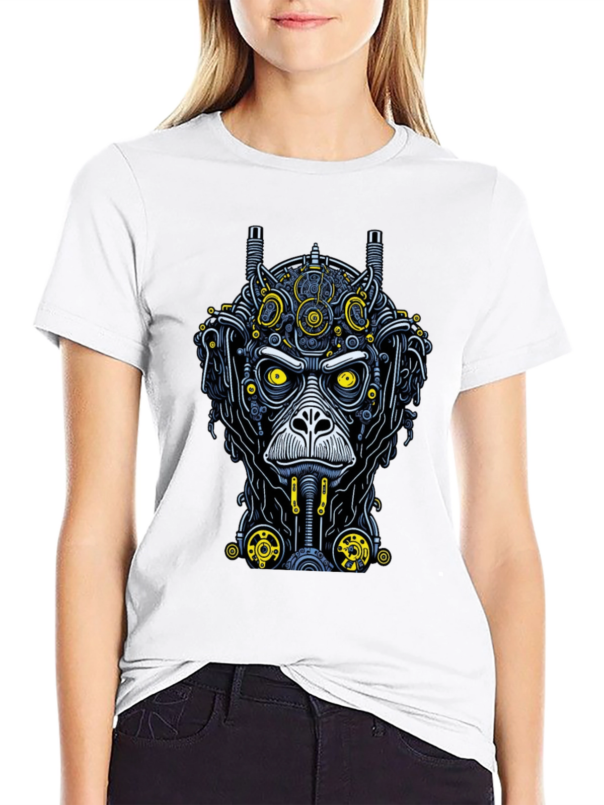Steampunk Monkey Graphic Tee - Unique Design
