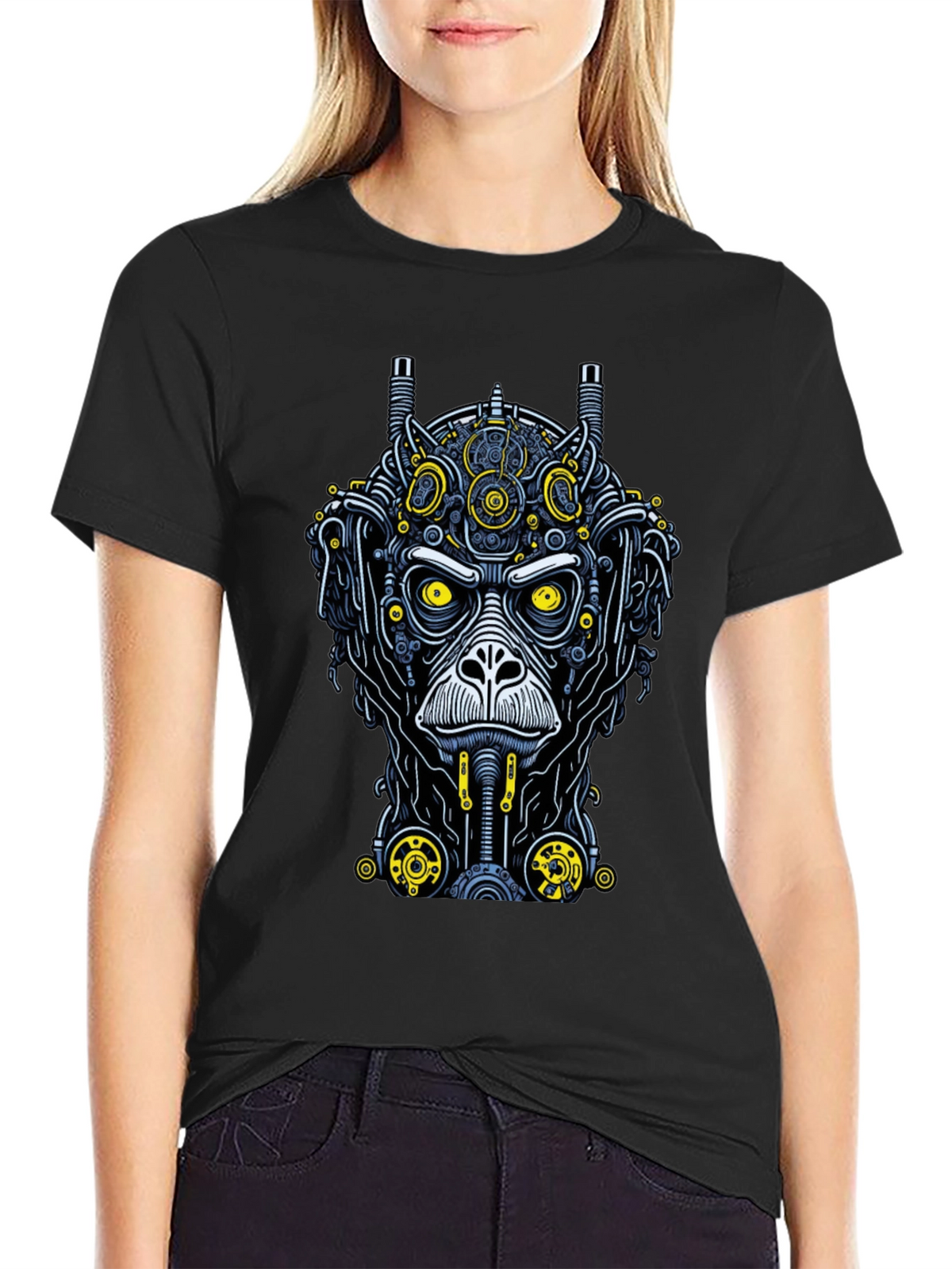Steampunk Monkey Graphic Tee - Unique Design