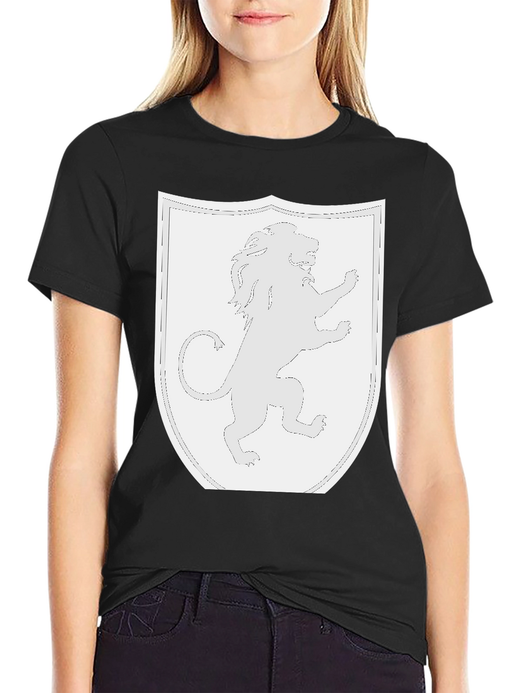 Lion Rampant Shield Black T-Shirt