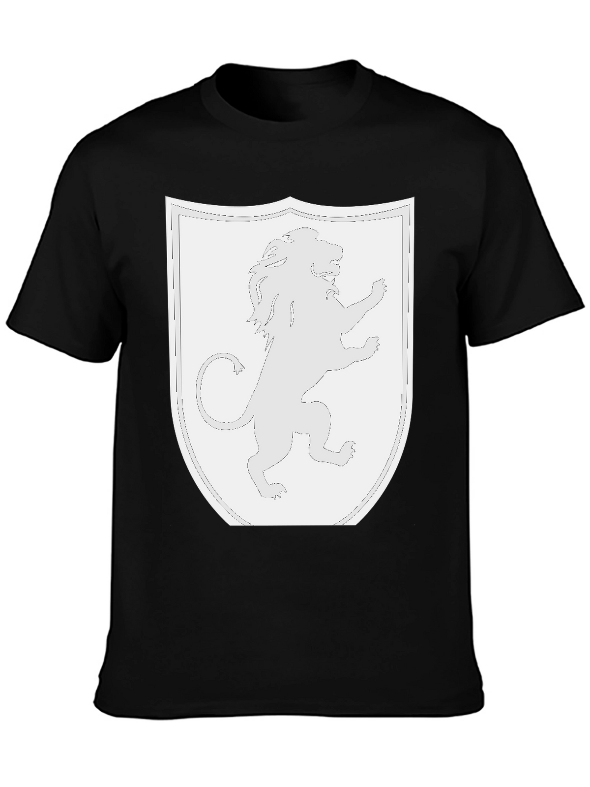 Lion Rampant Shield Black T-Shirt
