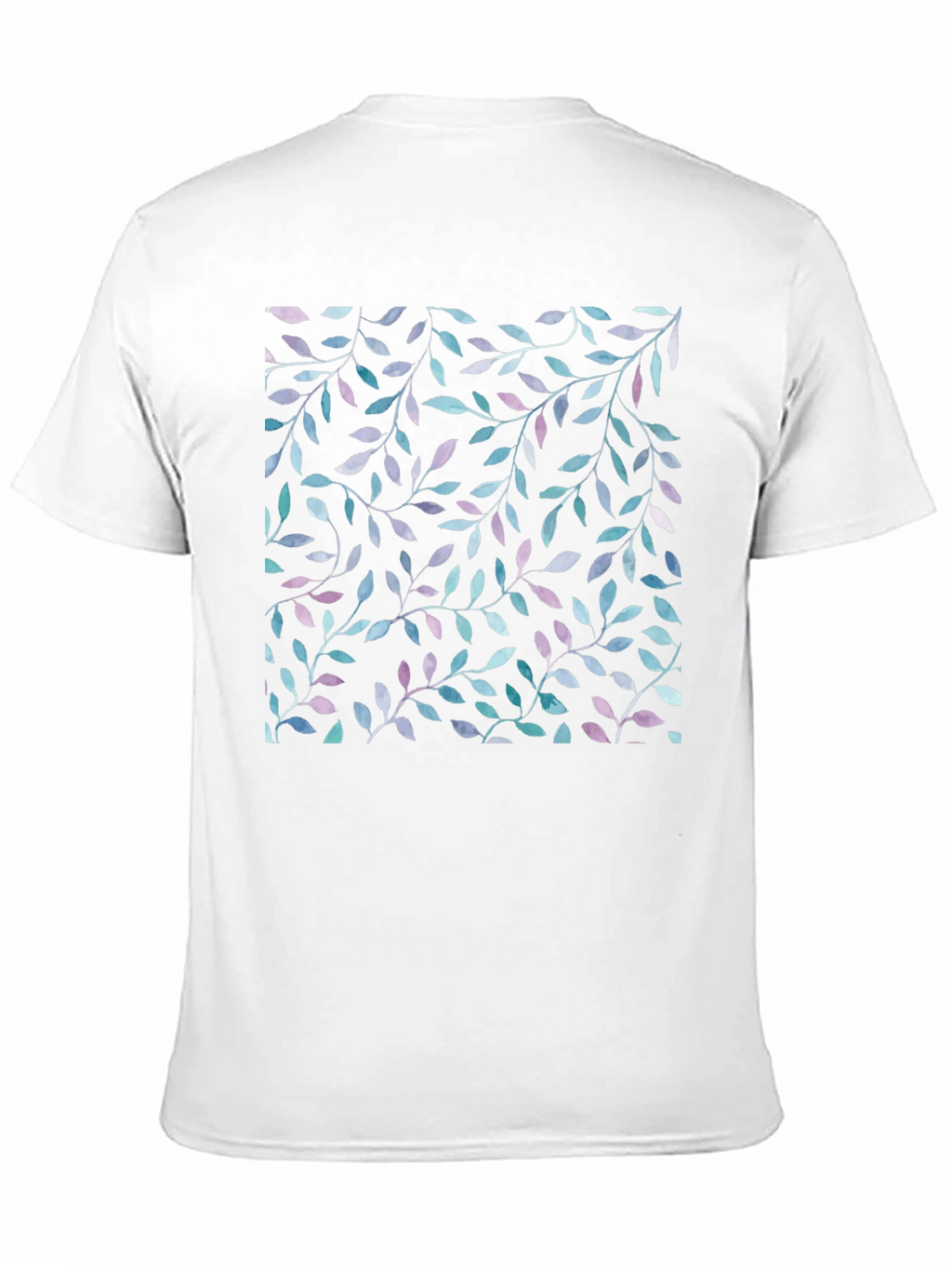 Leaf Print Black T-Shirt