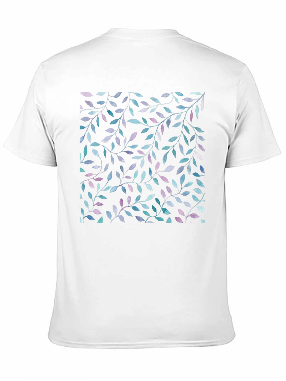 Leaf Print Black T-Shirt