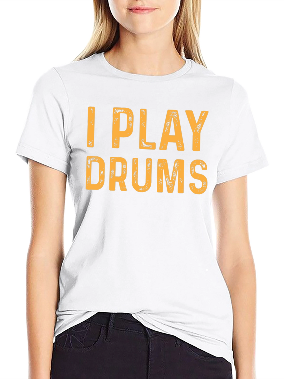 I Play Drums Black T-Shirt
