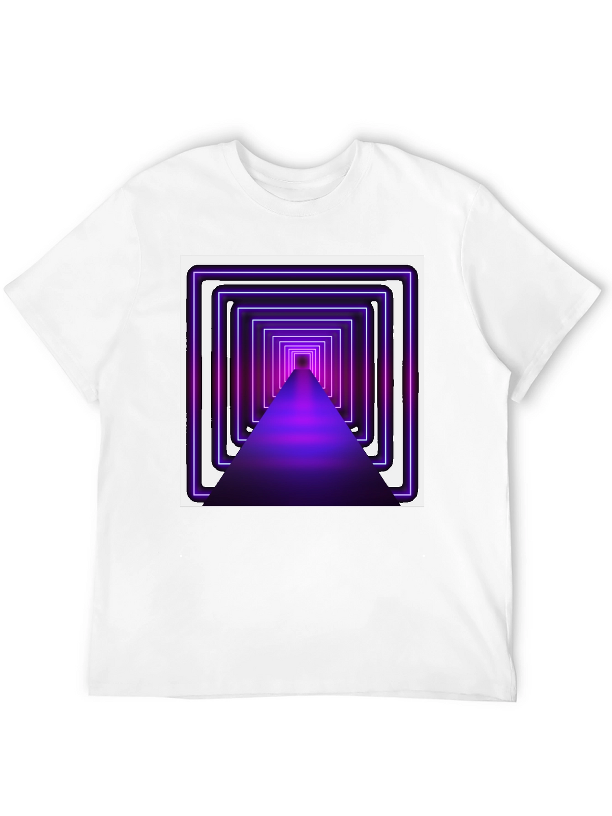 Neon Tunnel Graphic Tee - Modern Black T-Shirt