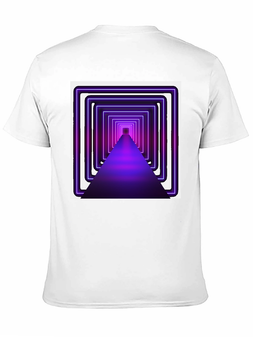Neon Tunnel Graphic Tee - Modern Black T-Shirt
