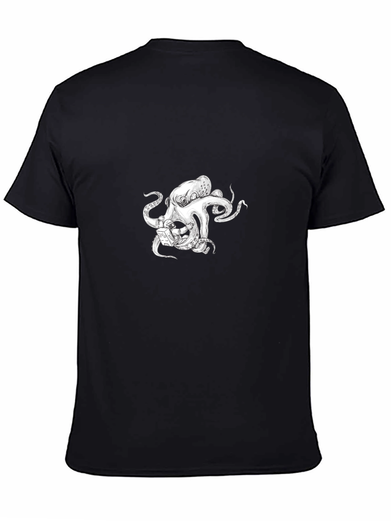 Octopus Astronaut Graphic T-Shirt - Black