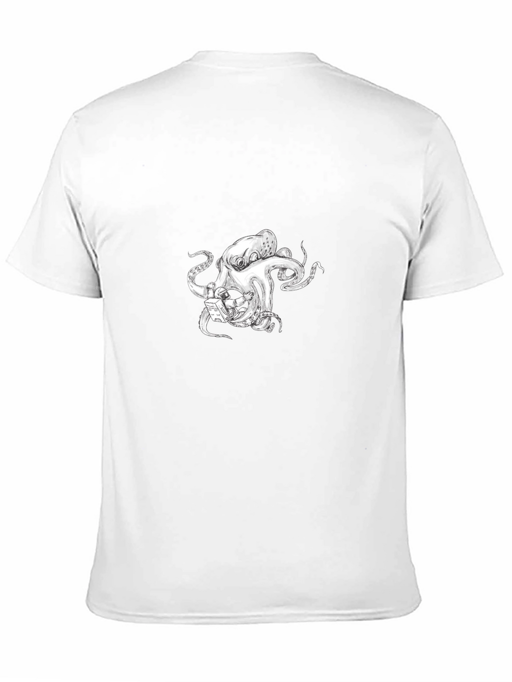 Octopus Astronaut Graphic T-Shirt - Black