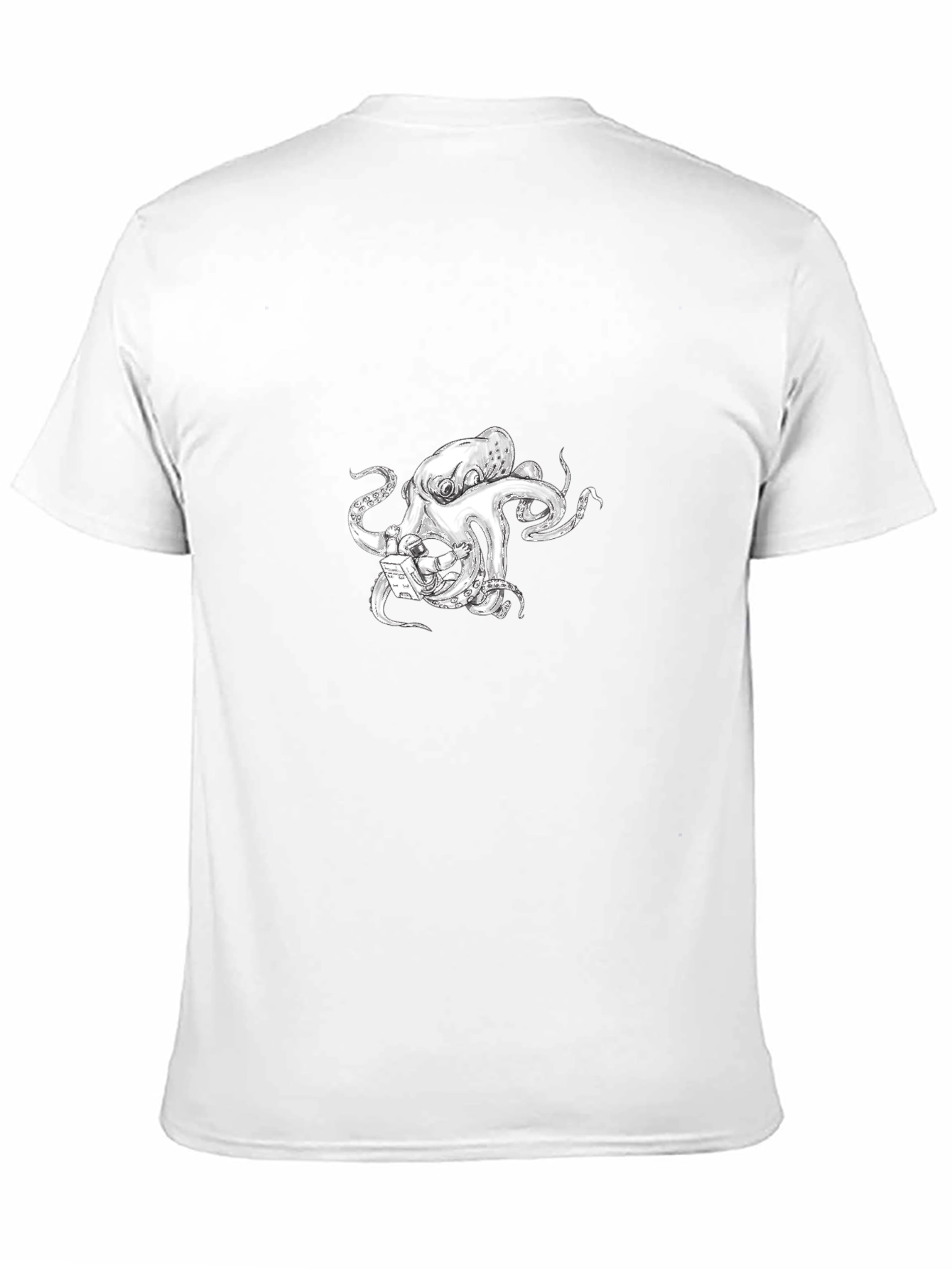 Octopus Astronaut Graphic T-Shirt - Black