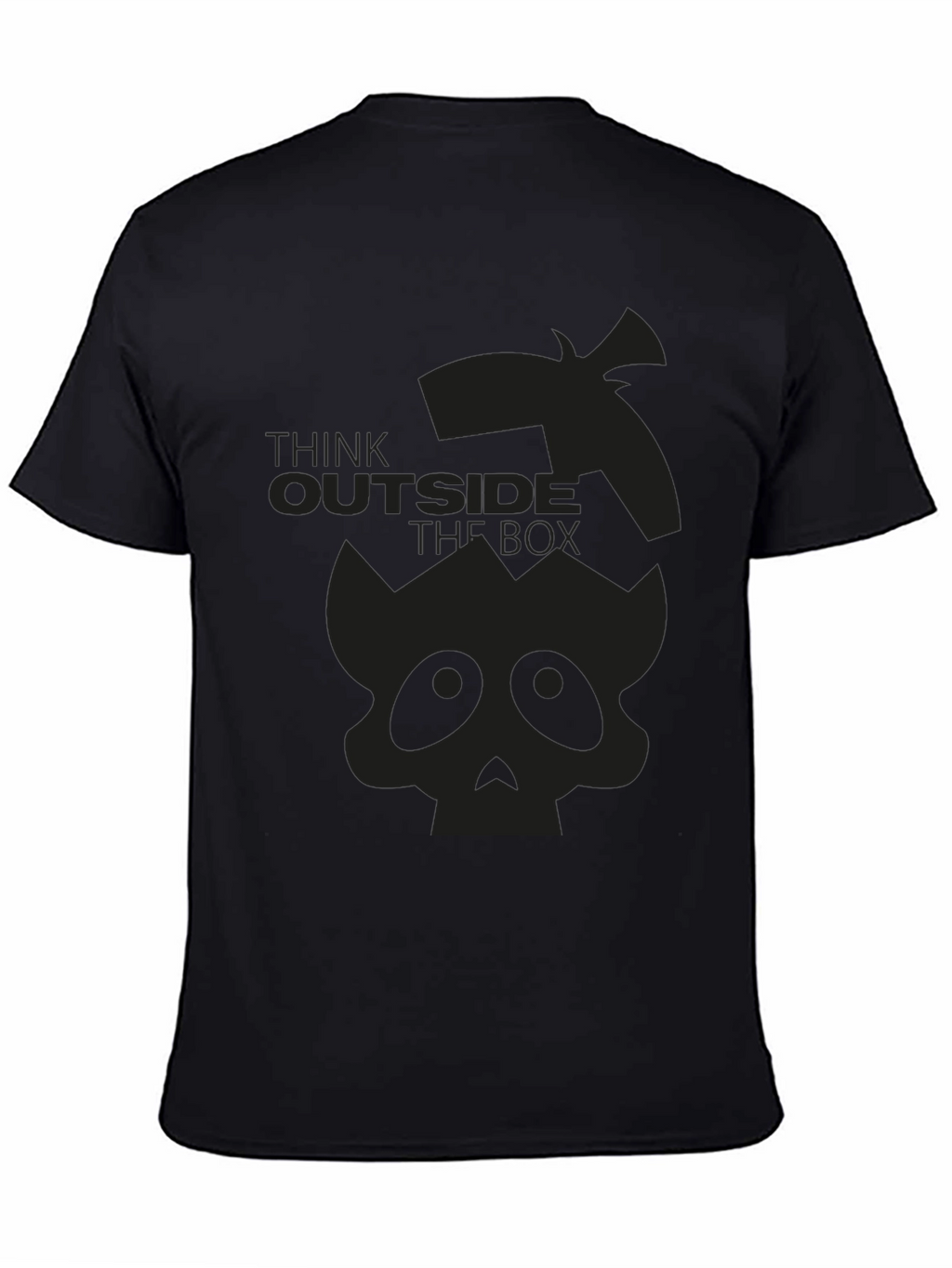 Think Outside the Box Skull Graphic T-Shirt