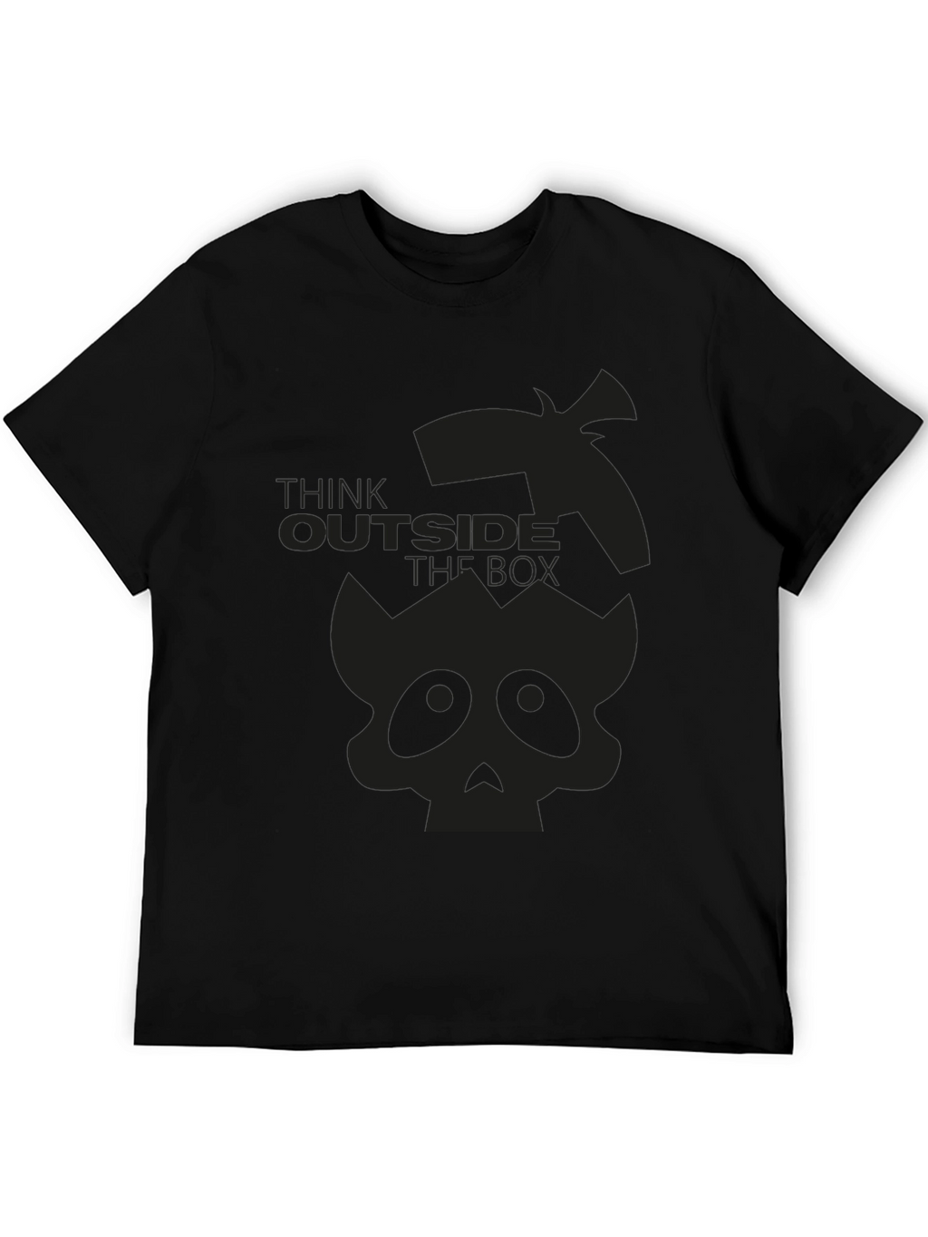 Think Outside the Box Skull Graphic T-Shirt