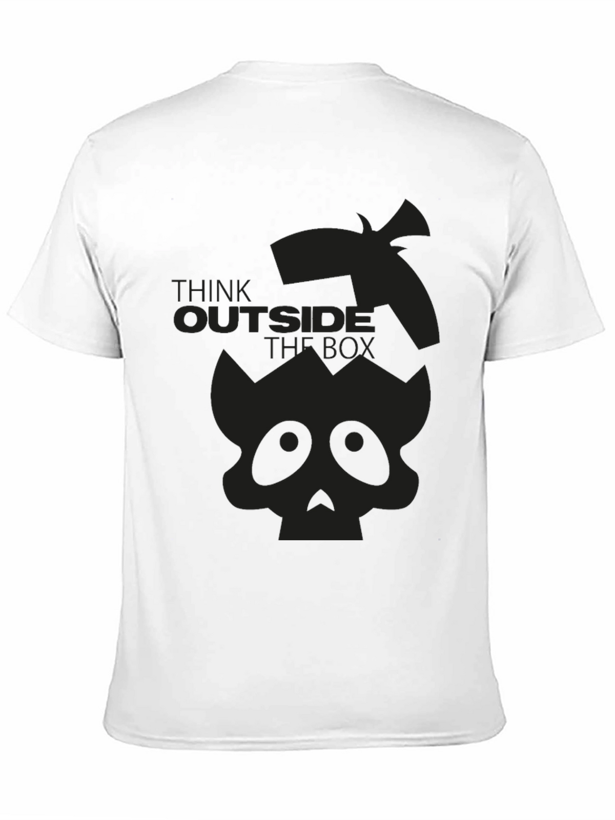 Think Outside the Box Skull Graphic T-Shirt